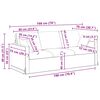 vidaXL Sofa 2 pcs Blau Gesamtabmessungen: 198 x 78 x 80 cm (B x T x H)