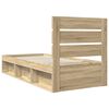 vidaXL Bettrahmen Sonoma 100 x 200 cm Massives Kiefernholz