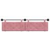 vidaXL H&auml;ngevorderseite Wandmontiert Rosa 210 x 55 x 5 cm Samt
