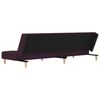 vidaXL Schlafsofa 2-Sitzer mit 2 Kissen & Hocker Lila Stoff