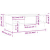vidaXL Couchtisch R&auml;uchereiche 104x60x35 cm Holzwerkstoff