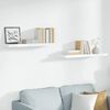 vidaXL Schweberegale 2 Stk. Hochglanz-Wei&szlig; 90x23,5x3,8 cm MDF