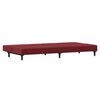 vidaXL Schlafsofa 2-Sitzer mit Fu&szlig;hocker Weinrot Samt