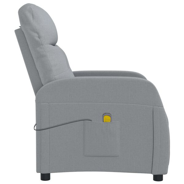 vidaXL Massagesessel Hellgrau Stoff