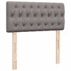 vidaXL Ottoman-Bett mit Matratze Taupe 90x200 cm Stoff