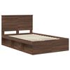 vidaXL Bettrahmen Braun Eichen-Optik 120 x 200 cm Massives Kiefernholz