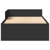 vidaXL Bettgestell Schwarz 75x190 cm Holzwerkstoff