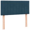 vidaXL Boxspringbett mit Matratze Dunkelblau 80x220 cm Samt