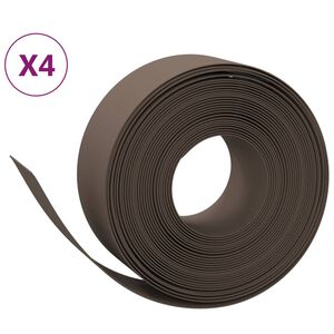 vidaXL Rasenkanten 4 Stk. Braun 10 m 20 cm Polyethylen