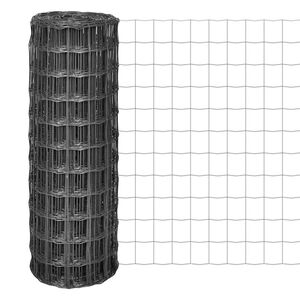 vidaXL Eurozaun Stahl 10 x 0,8 m Grau