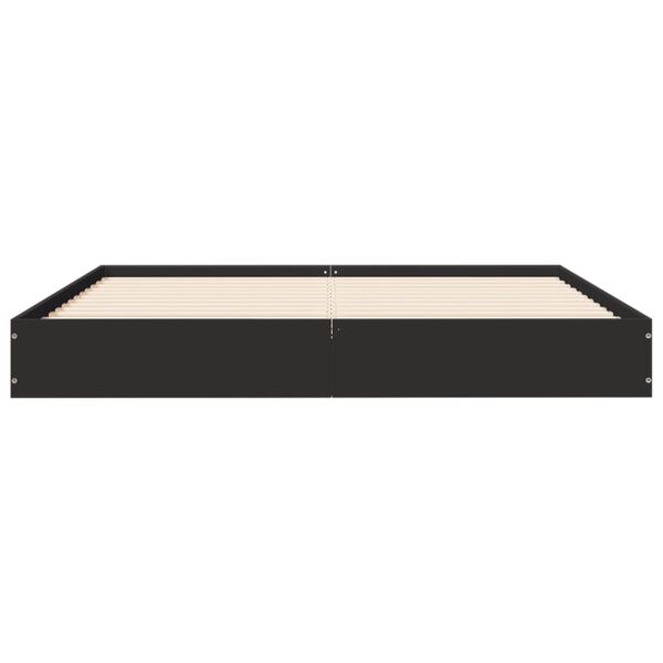 vidaXL Bettgestell Schwarz 140x200 cm Holzwerkstoff