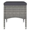 vidaXL 5-tlg. Garten-Essgruppe Poly Rattan und Hartglas Grau