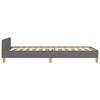 vidaXL Bettgestell ohne Matratze Dunkelgrau 90x190 cm Stoff