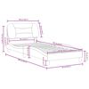 vidaXL Bettgestell ohne Matratze "Hvar" Dunkelbraun 90x190 cm Stoff