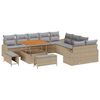 vidaXL Garten-Sofa-Set 13 Stk. 12-Sitzanzahl Beige