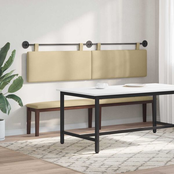 vidaXL H&auml;ngevorderseite Uni Hellgr&uuml;n-Grau 210 x 55 x 5 cm Cordstoff