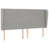 vidaXL Boxspringbett mit Matratze Hellgrau 200x200 cm Stoff