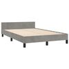 vidaXL Bettgestell ohne Matratze Hellgrau 120x190 cm Samt