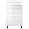 vidaXL Schuhschrank Hochglanz-Wei&szlig; 60x35x105 cm Holzwerkstoff