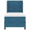 vidaXL Boxspringbett mit Matratze Dunkelblau 200 x 90 cm Polyester