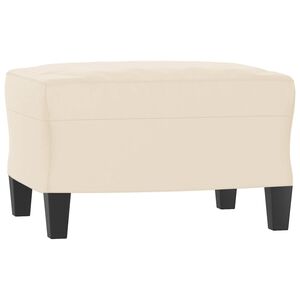 vidaXL Fu&szlig;hocker Beige 60x50x41 cm Mikrofasergewebe
