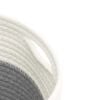 vidaXL Aufbewahrungsk&ouml;rbe 2 Stk. Grau und Wei&szlig; &Oslash;24x18 cm Baumwolle