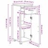 vidaXL Badezimmerschrank mit T&uuml;r Ger&auml;ucherte Eiche 30 x 35 x 80 cm