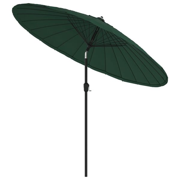 vidaXL Sonnenschirm mit Aluminium-Mast 270 cm Gr&uuml;n