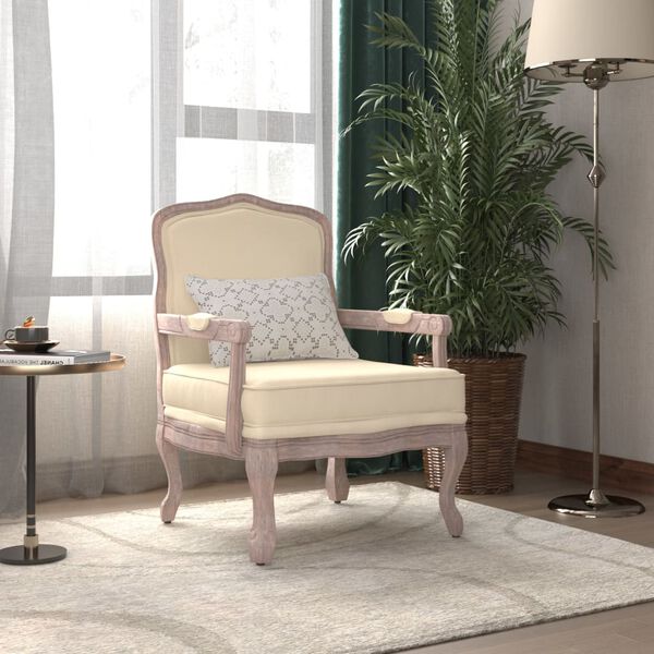 vidaXL Sessel 64x64x90 cm Leinen