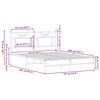 vidaXL Bettgestell ohne Matratze Braun Eiche 150x200 cm Holzwerkstoff