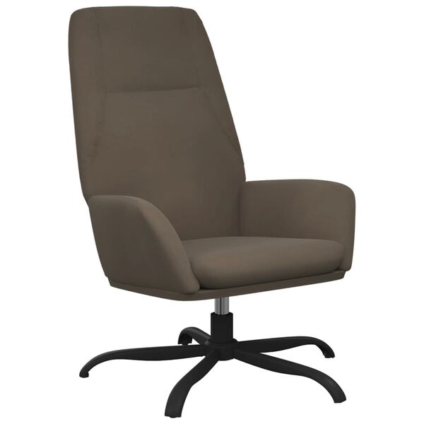 vidaXL Relaxsessel mit Hocker Dunkelgrau Mikrofasergewebe