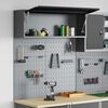 vidaXL Werkzeugschrank-Set 3 pcs Schwarz Pulverbeschichteter Stahl