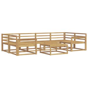 vidaXL Outdoor-Sofagarnitur 7 pcs Wei&szlig;