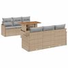 vidaXL Garten-Sofa-Set 7 stk. Beige Poly Rattan