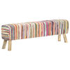 vidaXL Bank 160 cm Mehrfarbig Chindi-Stoff