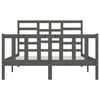 vidaXL Massivholzbett Grau 150x200 cm