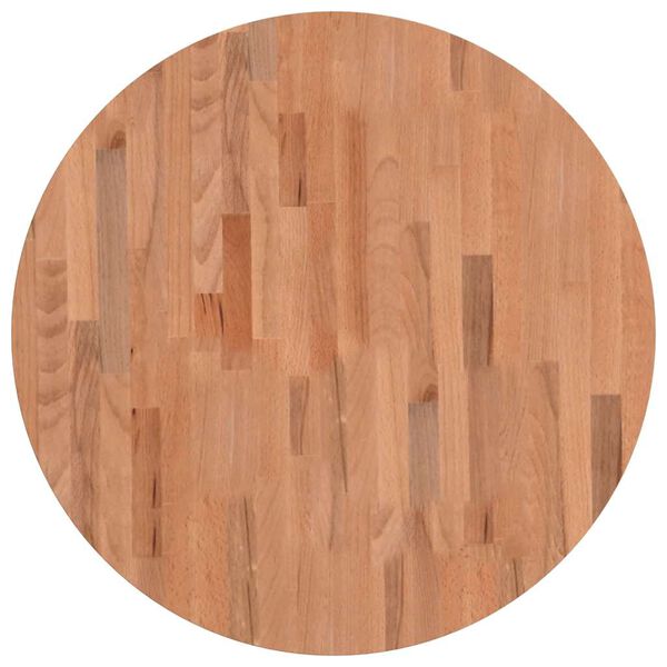 vidaXL Tischplatte &Oslash;70x2,5 cm Rund Massivholz Buche