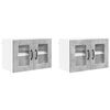 vidaXL K&uuml;chenschrank 2 pcs Beton Grau 60 x 31 x 40 cm Holzwerkstoff
