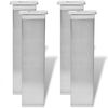 vidaXL Sofabeine 4 pcs Silber 38 x 38 x 180 mm Eisen