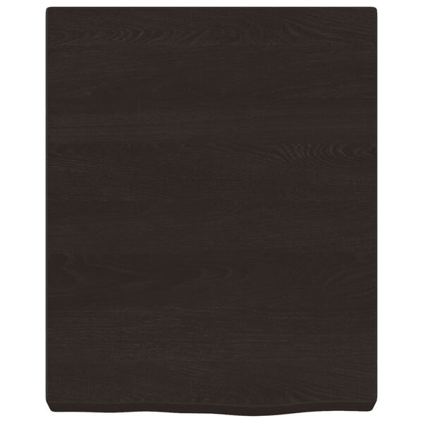 vidaXL Wandregal Dunkelbraun 40x50x(2-6) cm Massivholz Eiche Behandelt