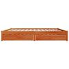 vidaXL Bettrahmen Wachsbraun 200 x 200 cm Massivholz Kiefer