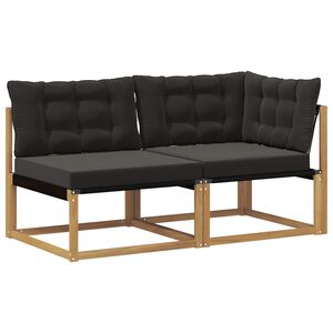 vidaXL Outdoor-Sofagarnitur Massivholz Akazie Wei&szlig;