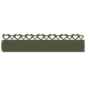 vidaXL Rasenkanten 10 pcs Olive Gr&uuml;n 103 x 0,05 x 22 cm Stahl