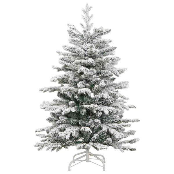 vidaXL K&uuml;nstlicher klappbarer Weihnachtsbaum Wei&szlig; 150 cm PE und PVC
