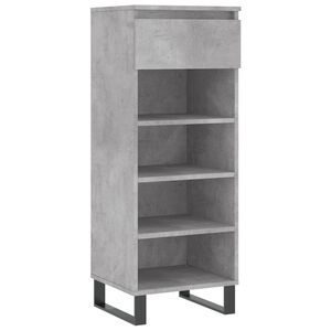 vidaXL Schuhschrank Betongrau 40x36x105 cm Holzwerkstoff