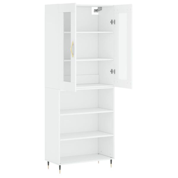 vidaXL Highboard Wei&szlig; 69,5x34x180 cm Holzwerkstoff