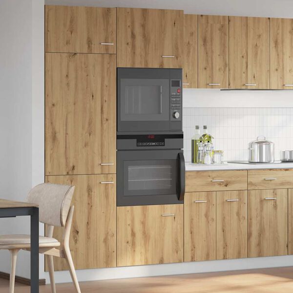 vidaXL Mikrowellenschrank Lyon Artisan-Eiche 60x57x207 cm Holzwerkstoff