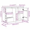 vidaXL Sideboard mit Schubladen Braun Eichen-Optik 111 x 34 x 75 cm