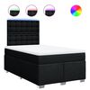 vidaXL Boxspringbett mit Matratze Schwarz 120x190 cm Stoff