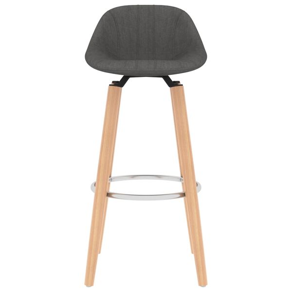 vidaXL Barhocker 2 Stk. Dunkelgrau Stoff